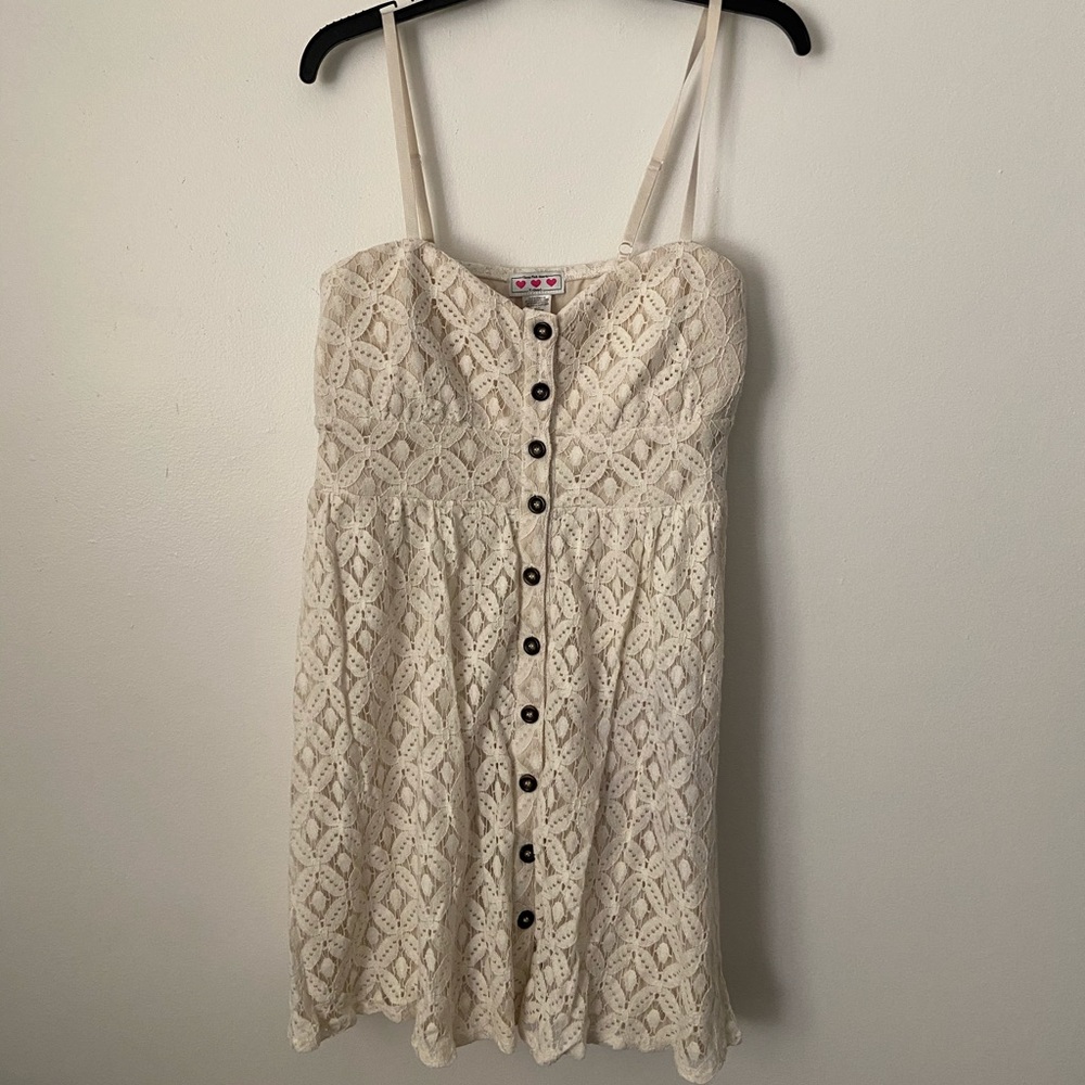 Cream colored lace dress